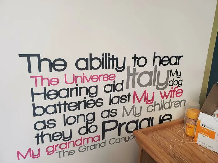 A Poster At My Mom's Audiology Office