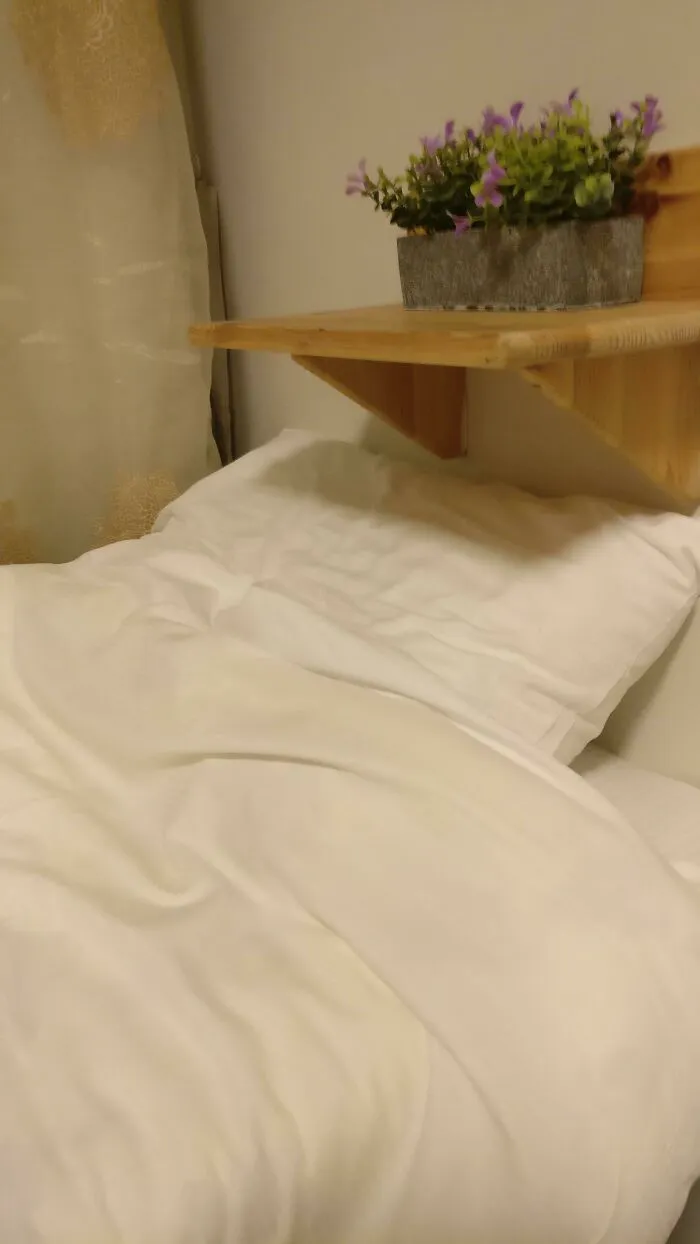 My Bed At A Hotel I'm Staying In