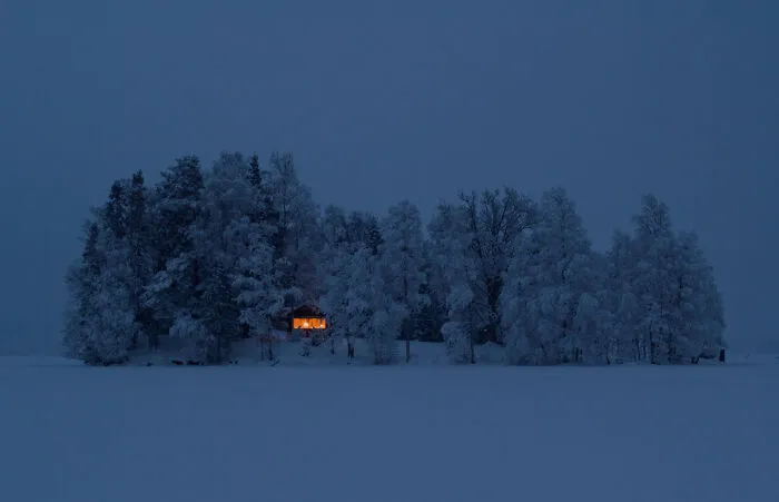 This Cabin In The Heart Of Winter And Edge Of Night.
