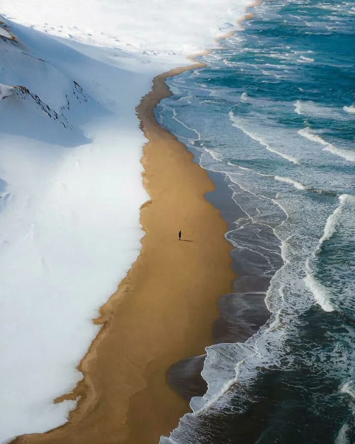 Wintry Layers Of The Sea Of Japan Shoreline