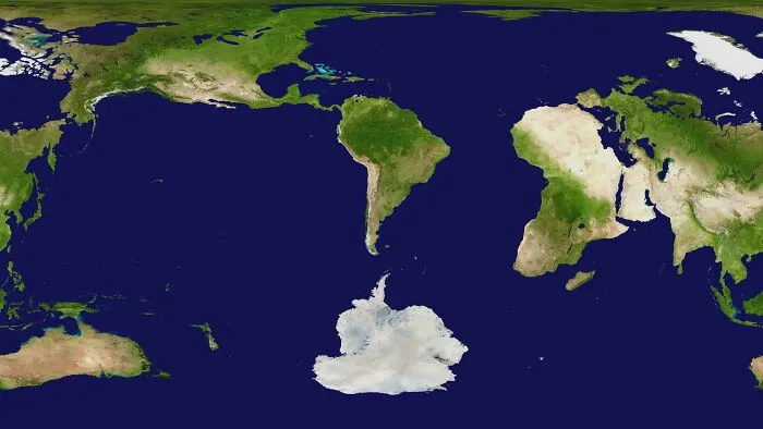 World Map, But It’s Centered On Buenos Aires, Argentina