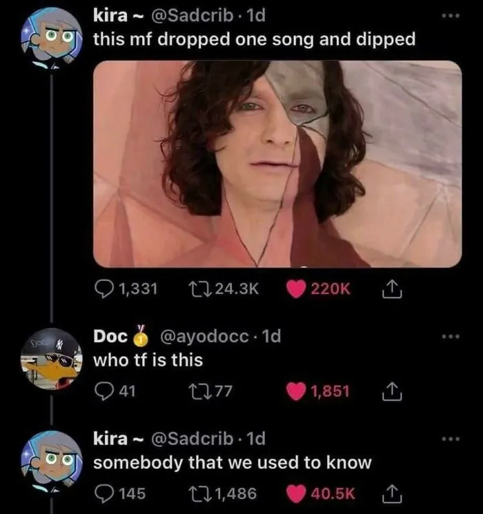 Somebody That I Used To Knowwwwww