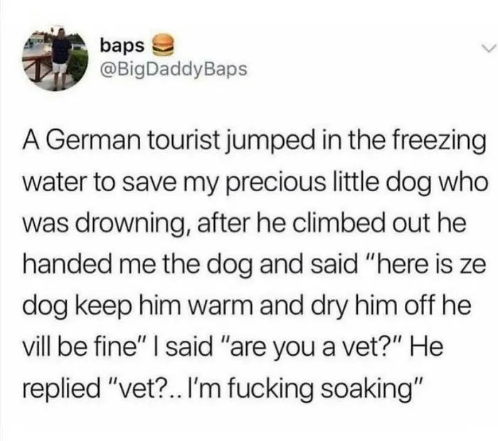 He's Freezing Too Probably