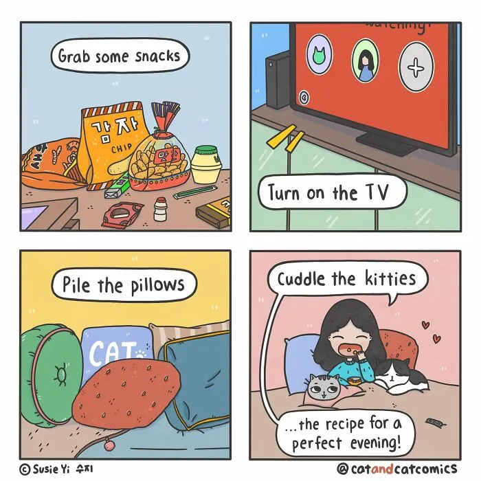 I Document My Life With A Cat In These 40 Comics
