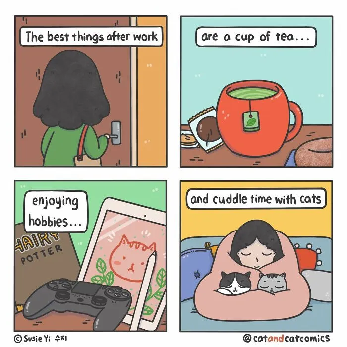 I Document My Life With A Cat In These 40 Comics
