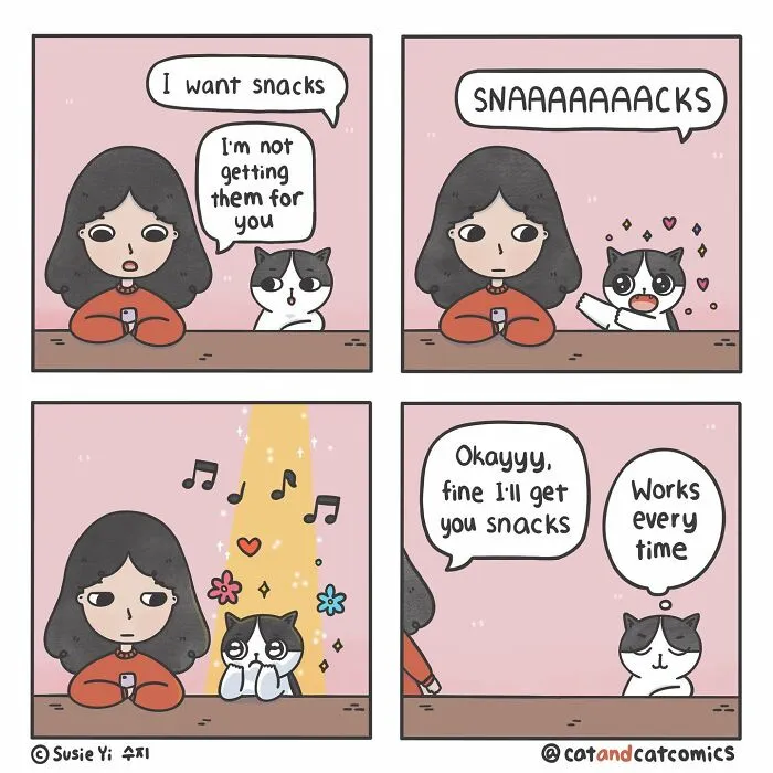 I Document My Life With A Cat In These 40 Comics