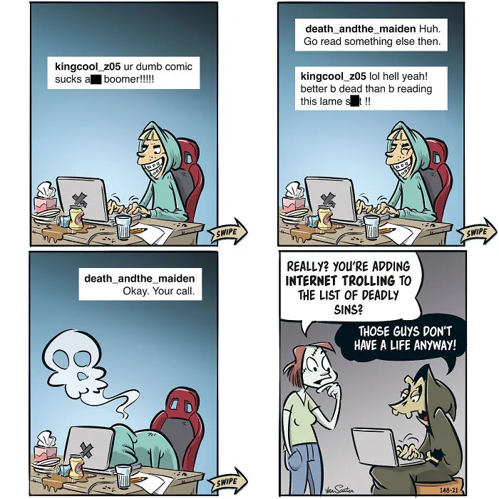 This Artist Creates Funny Comics About The Afterlife, And Here Are The Newest 30 Comics