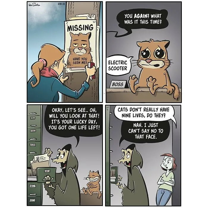 This Artist Creates Funny Comics About The Afterlife, And Here Are The Newest 30 Comics