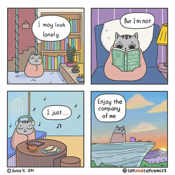 I Document My Life With A Cat In These 40 Comics
