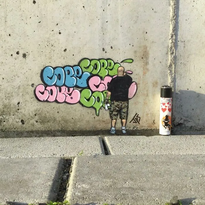 Este artista hace que las calles vuelvan a ser divertidas creando grafitis que interactúan con su entorno (30 nuevas fotos)