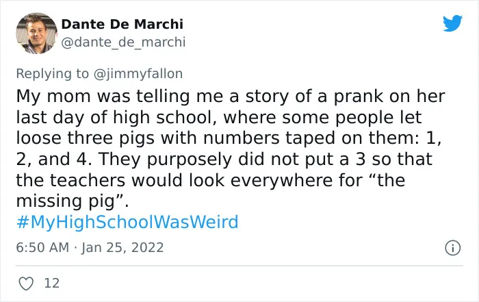 Jimmy Fallon Invited People To Share Why Their High School Was Weird, Here’re 30 Of The Funniest Responses