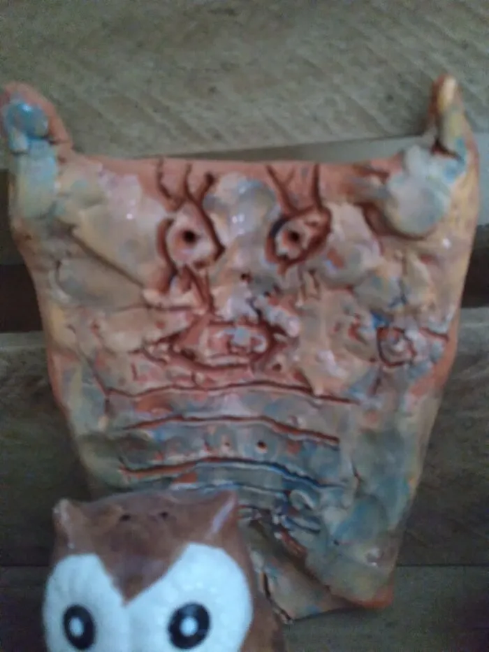 My Daughter Made This. Every Now And Then It Scares Me While Dusting. But She Tried And I Love Her.