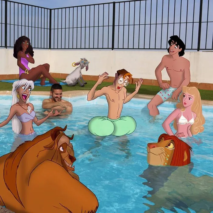 Este profesor sigue colocando personajes de Disney en su vida y los resultados son cautivadores (29 nuevas fotos)