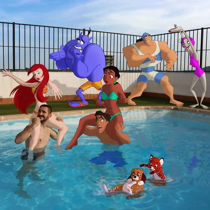 Este profesor sigue colocando personajes de Disney en su vida y los resultados son cautivadores (29 nuevas fotos)