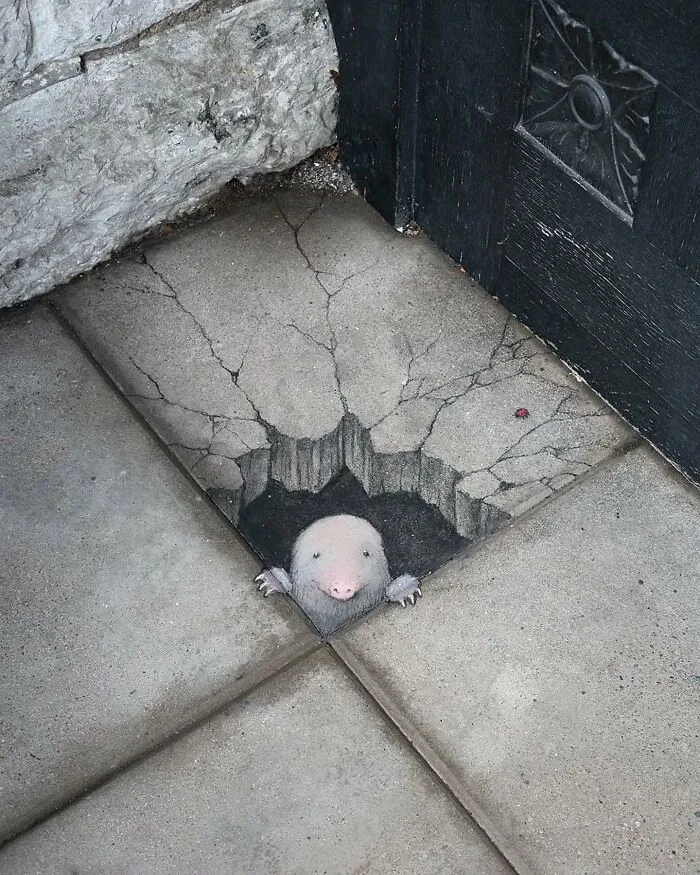 Adventures Of Chalk Characters: 90 Street Art Pieces By This Artist (New Pics)