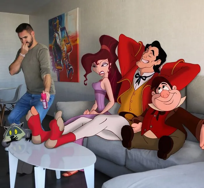 Este profesor sigue colocando personajes de Disney en su vida y los resultados son cautivadores (29 nuevas fotos)