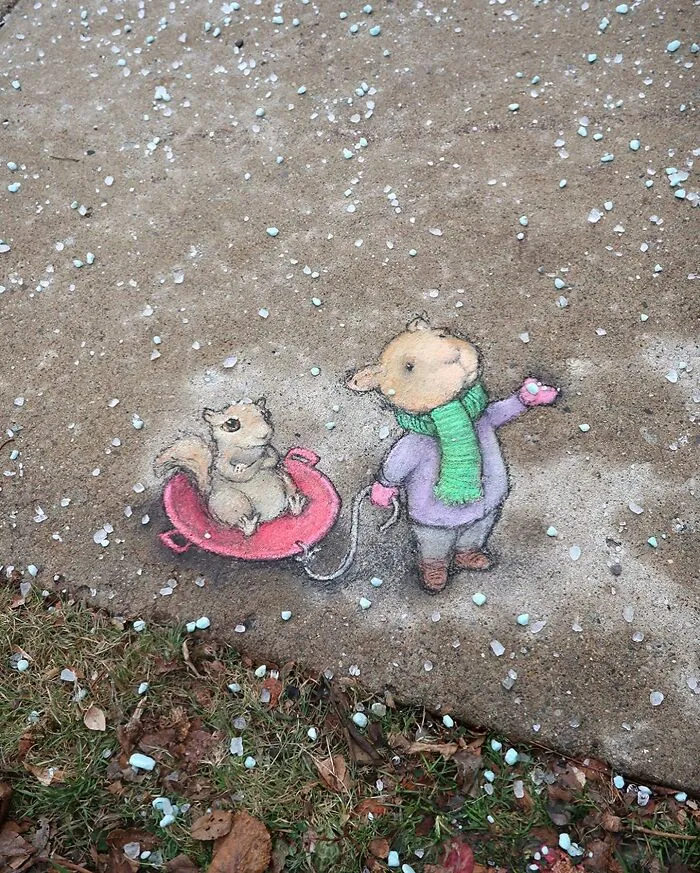 Adventures Of Chalk Characters: 90 Street Art Pieces By This Artist (New Pics)