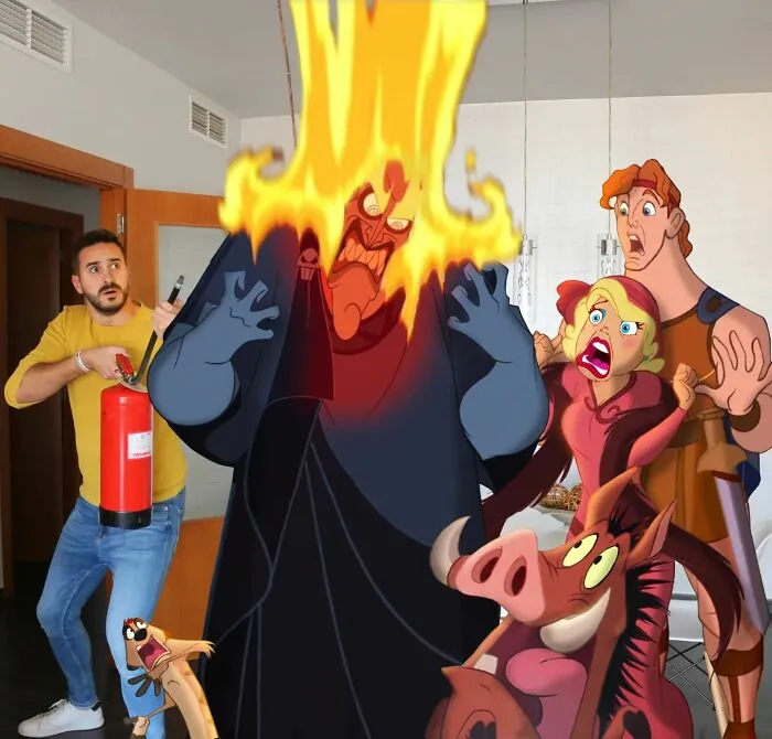 Elementary School Teacher Photoshops Classic Disney Characters Into His Life And The Result Is Captivating (29 New Pics)