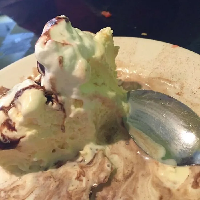 Eating Melting Ice Cream