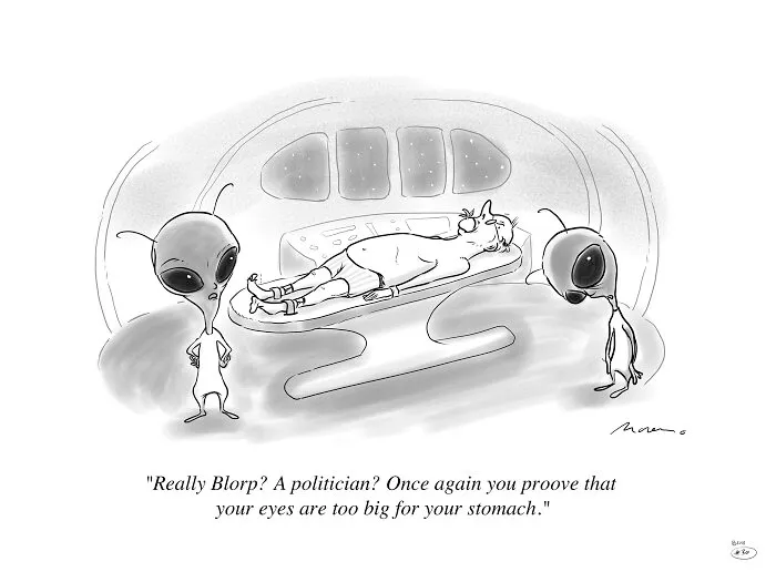 25 Absurd-Yet-Funny Cartoons I've Made That Got Rejected By "The New Yorker" (New Pics)