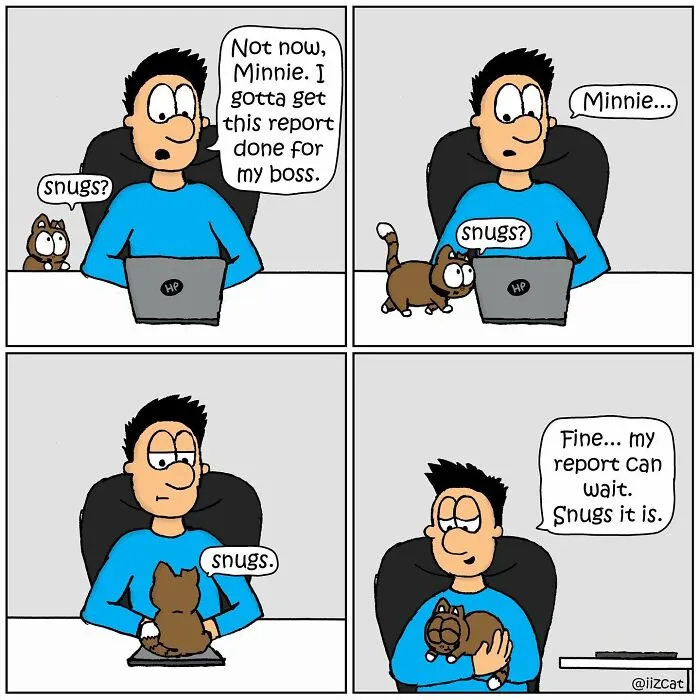 Artist Makes Funny Comics About What It's Like Living With A Cat, And Cat Owners Can Relate (30 New Pics)