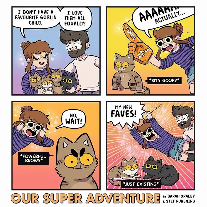 Artist Hilariously Illustrates Everyday Life With Her Fiancé And Their Four Cats, And We Can't Get Enough (30 New Pics)