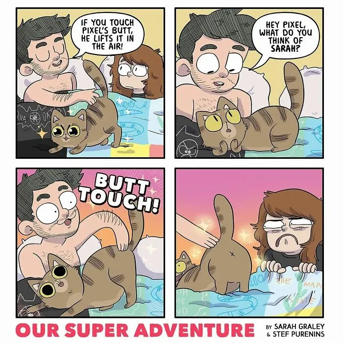 Artist Hilariously Illustrates Everyday Life With Her Fiancé And Their Four Cats, And We Can't Get Enough (30 New Pics)