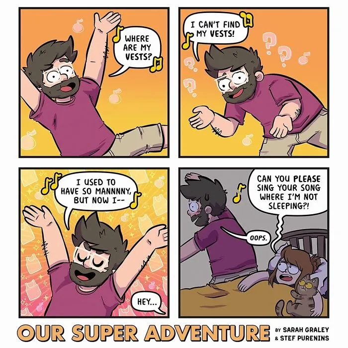 Artist Hilariously Illustrates Everyday Life With Her Fiancé And Their Four Cats, And We Can't Get Enough (30 New Pics)