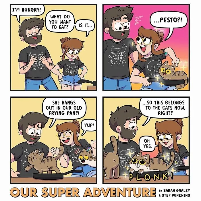Artist Hilariously Illustrates Everyday Life With Her Fiancé And Their Four Cats, And We Can't Get Enough (30 New Pics)