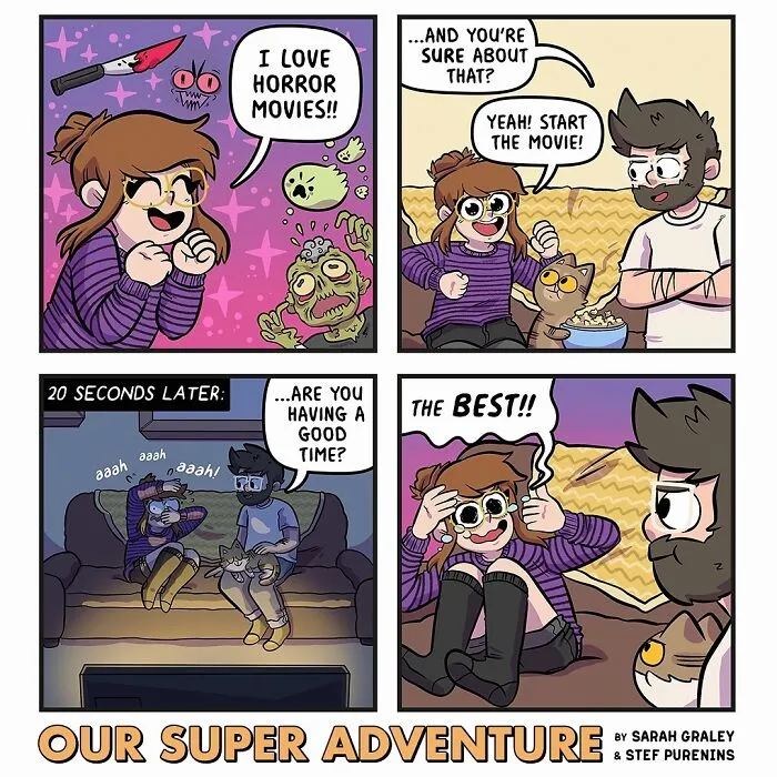 Artist Hilariously Illustrates Everyday Life With Her Fiancé And Their Four Cats, And We Can't Get Enough (30 New Pics)