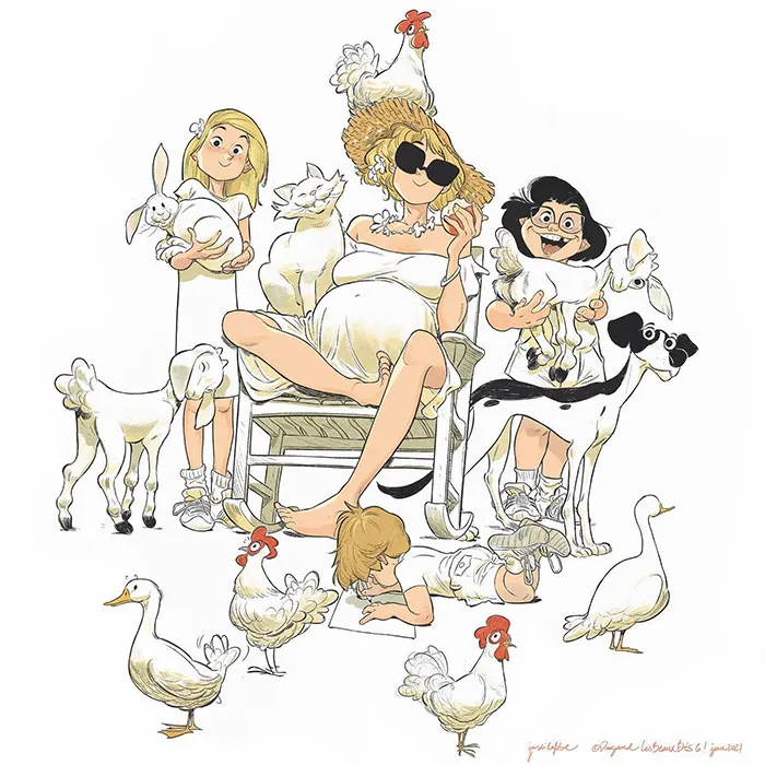 Artist Perfectly Captures The Essence Of A Loving Family (30 Illustrations)