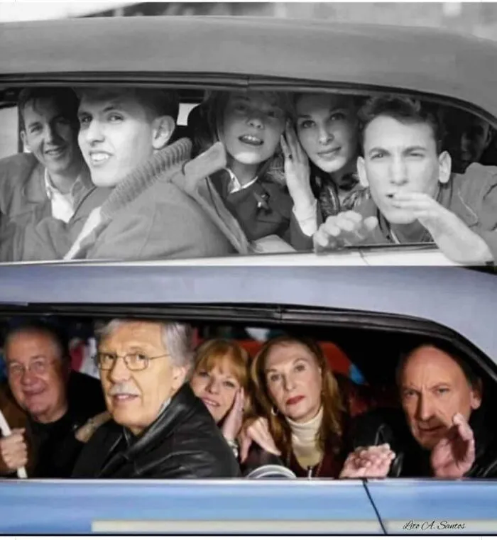 Durante su primer viaje a los Estados Unidos en 1964, Ringo Starr le tomó una foto a un grupo de estudiantes de secundaria que habían faltado a clases para ir a ver a los Beatles. Luego ellos recrearon la foto