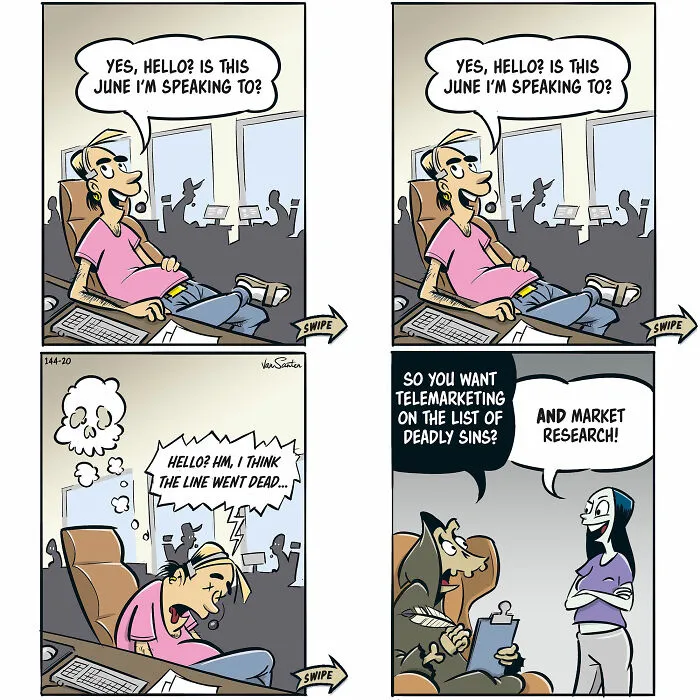 This Artist Creates Funny Comics About The Afterlife, And Here Are The Newest 30 Comics