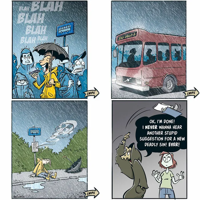 This Artist Creates Funny Comics About The Afterlife, And Here Are The Newest 30 Comics