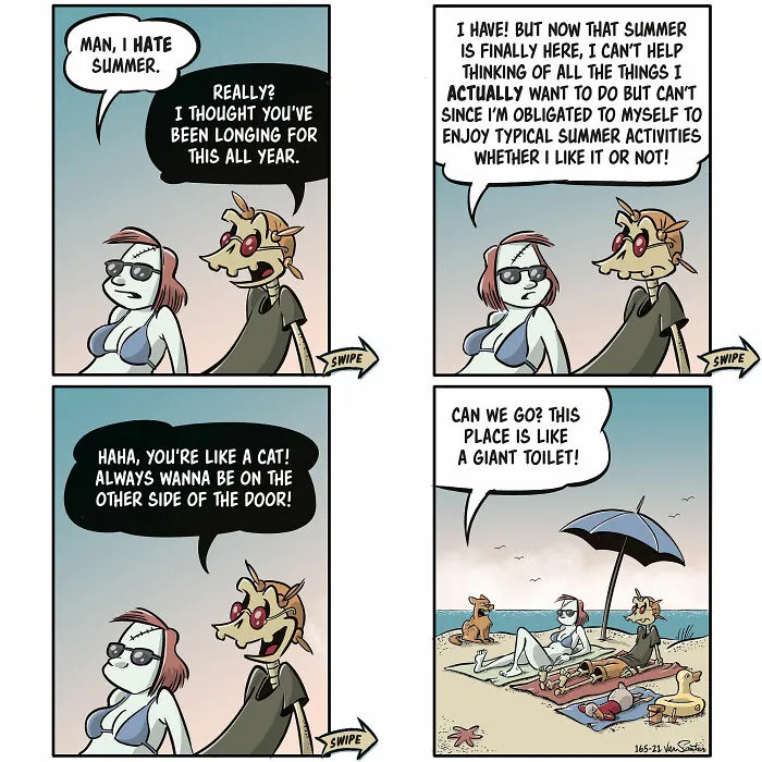 This Artist Creates Funny Comics About The Afterlife, And Here Are The Newest 30 Comics
