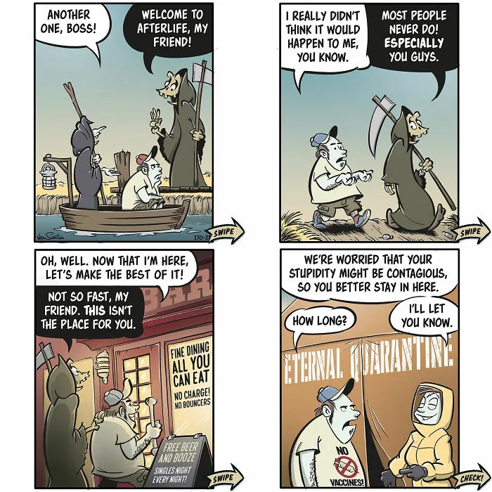 This Artist Creates Funny Comics About The Afterlife, And Here Are The Newest 30 Comics
