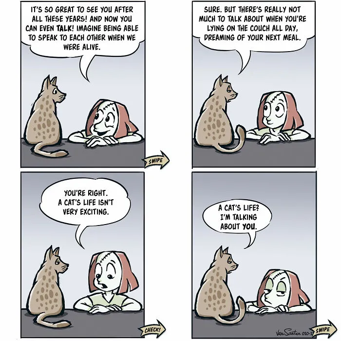This Artist Creates Funny Comics About The Afterlife, And Here Are The Newest 30 Comics