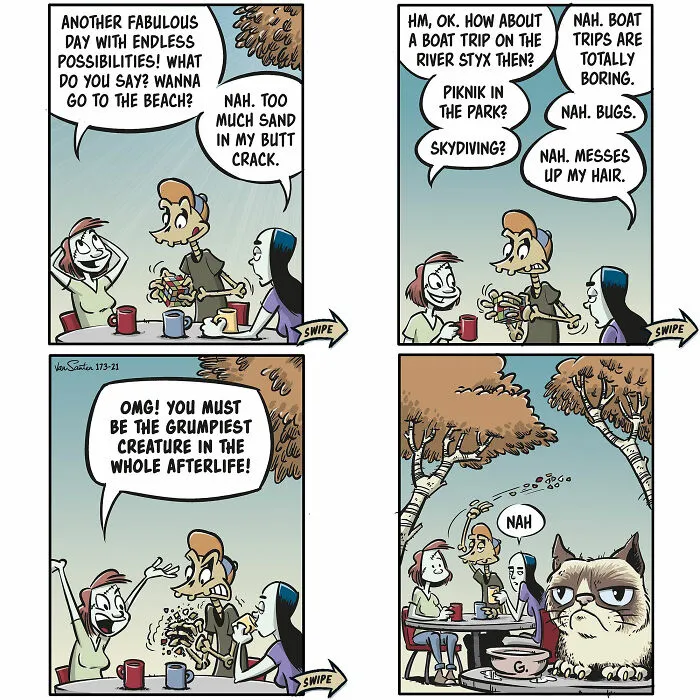 This Artist Creates Funny Comics About The Afterlife, And Here Are The Newest 30 Comics