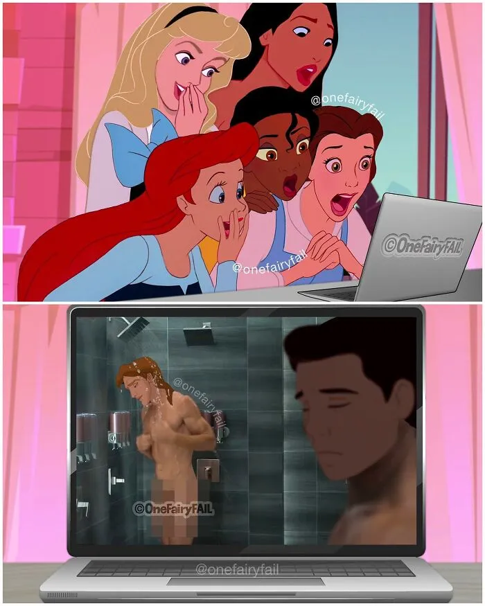 Este artista moderniza a los personajes de Disney colocándolos en todo tipo de escenarios interesantes (30 imágenes)