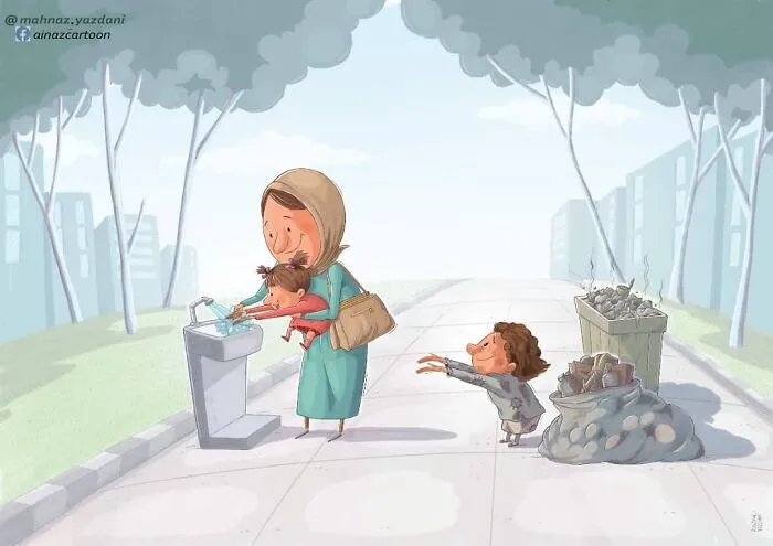 28 Ilustraciones satíricas que muestran lo que va mal con nuestra sociedad moderna