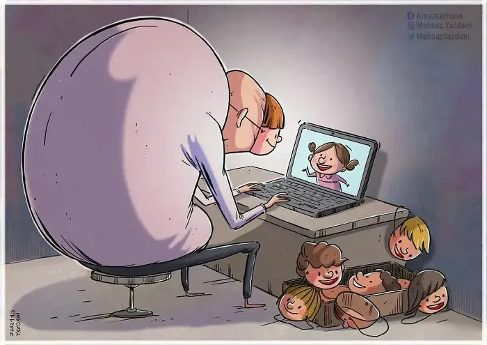 28 Ilustraciones satíricas que muestran lo que va mal con nuestra sociedad moderna
