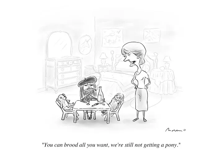 25 Absurd-Yet-Funny Cartoons I've Made That Got Rejected By "The New Yorker" (New Pics)