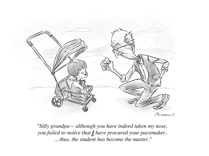 25 Absurd-Yet-Funny Cartoons I've Made That Got Rejected By "The New Yorker" (New Pics)