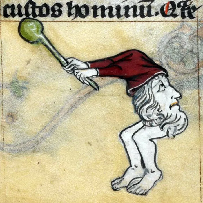 A Gnome With A Pea On A Tooth Pick