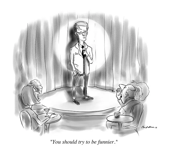 25 Absurd-Yet-Funny Cartoons I've Made That Got Rejected By "The New Yorker" (New Pics)