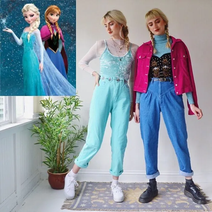 Twins Show What Pop Culture Characters Would Dress Like In Real Life (40 Pics)