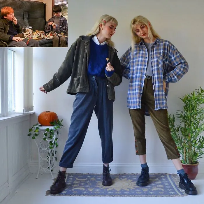 Twins Show What Pop Culture Characters Would Dress Like In Real Life (40 Pics)
