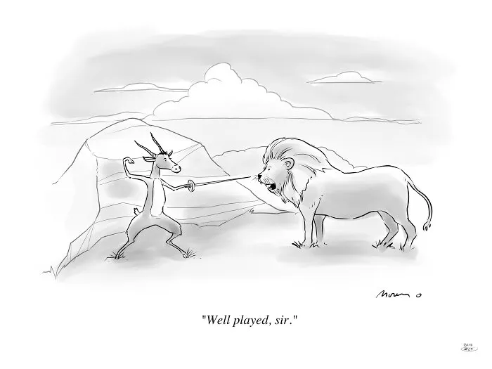 25 Absurd-Yet-Funny Cartoons I've Made That Got Rejected By "The New Yorker" (New Pics)