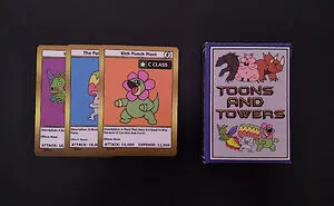 I Found These Comedic Trading Cards Online Called "Toons And Towers". Imagine If Yugioh Cards And The Cards Against Humanity Had A Child. I Love Them Already.
