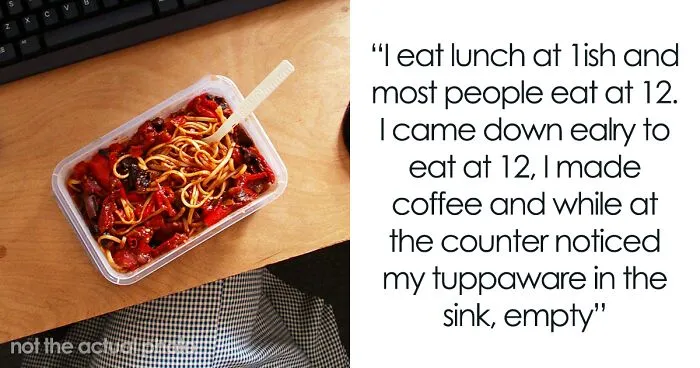 Man Steals Coworker’s Food And She Yanks It From Under His Nose, Embarrassing Him In Front Of His Colleagues